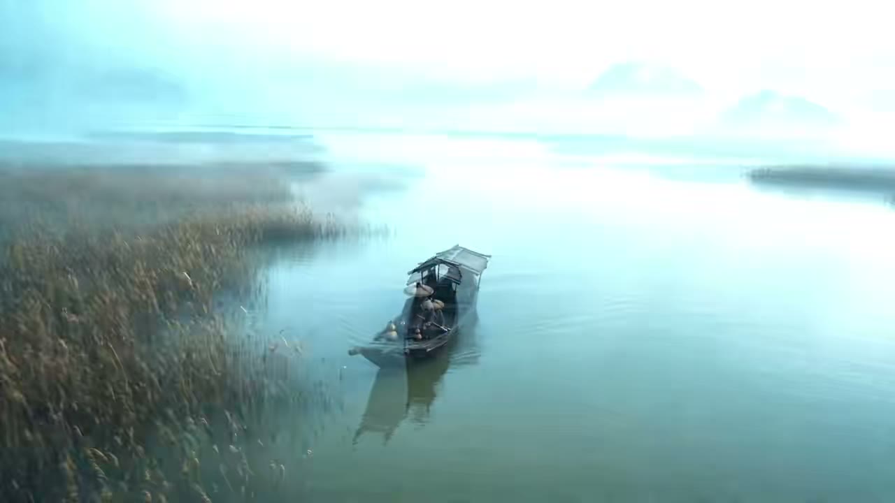 煙雨歸舟